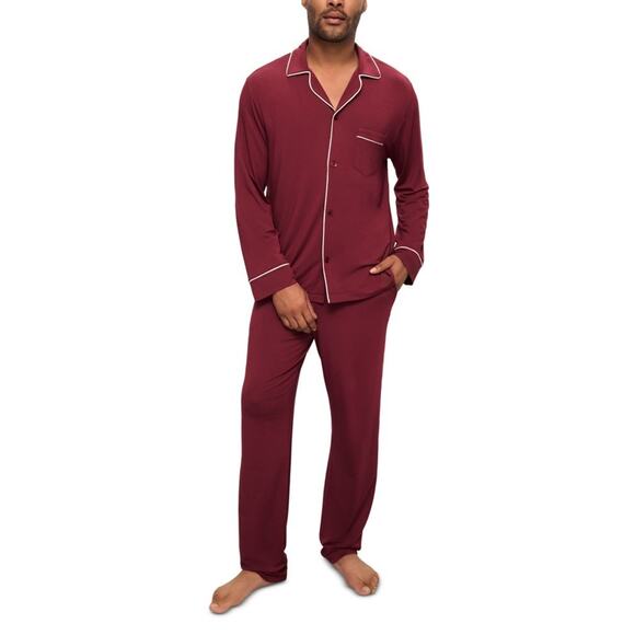 Eberjey Men's William Modal Pajama Set, Burgundy Size S 0543 - Picture 1 of 2